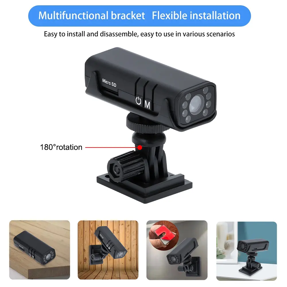 Mini Smart Home Security Camera Wireless Remote Control Human Detection Sensor Camera HD 1080P Surveillance Cameras Night Vision