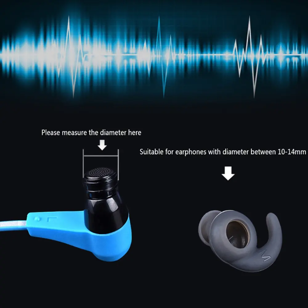 3 Pairs Silicone Hooks Eartip Eartips Earbuds Compatible with Synchros Reflect BT Wireless Bluetooth Earphones Eargels Earplugs