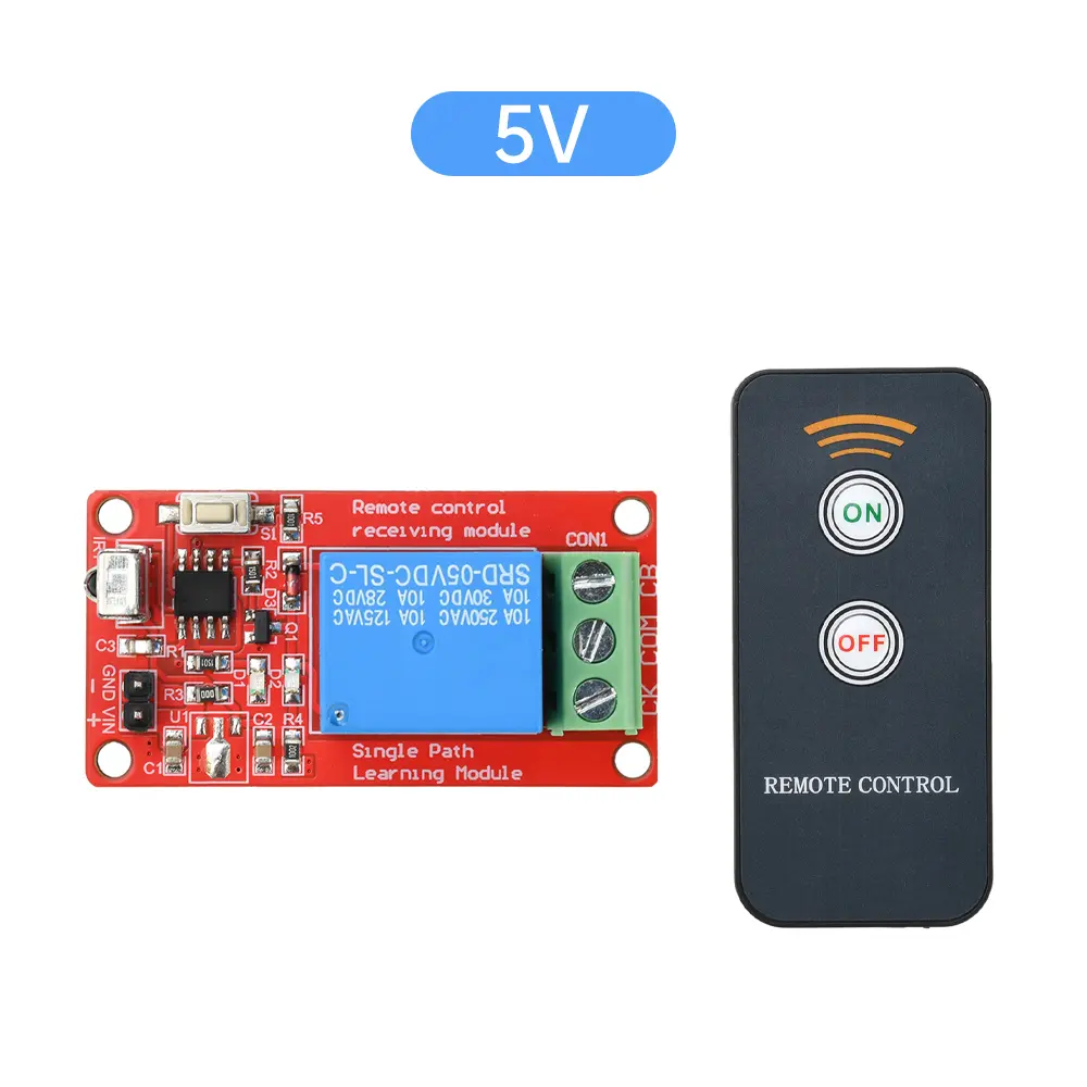 DC 5V 12V Remote Controller+IR 1 Channel Infrared Receiver Driving Switch Relay Driver Module Jogging Self-locking Interlock