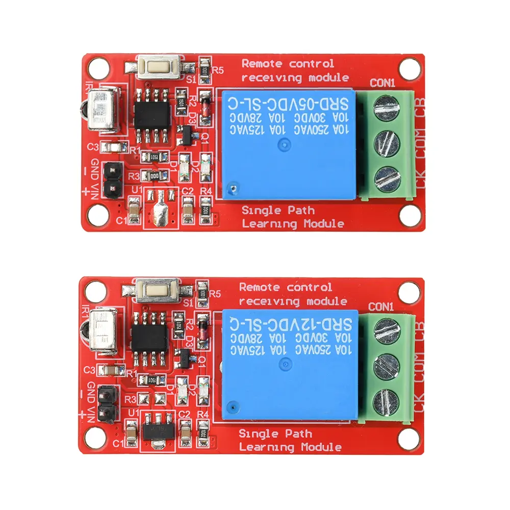 DC 5V 12V Remote Controller+IR 1 Channel Infrared Receiver Driving Switch Relay Driver Module Jogging Self-locking Interlock