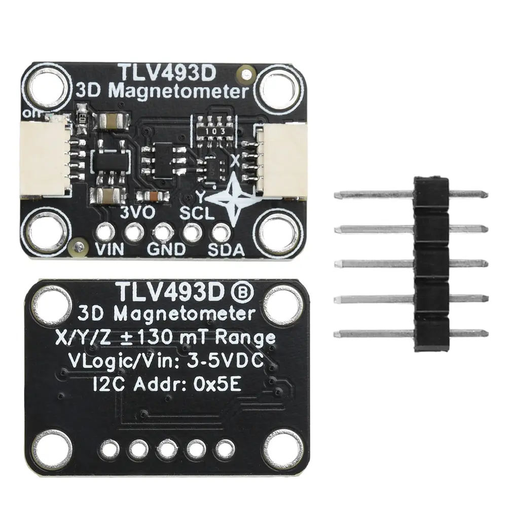 TLV493D Triple-Axis Magnetometer Sensor Module Compatible with STEMMA QT Qwiic I2C Interface For Arduino Magnetic Adapter