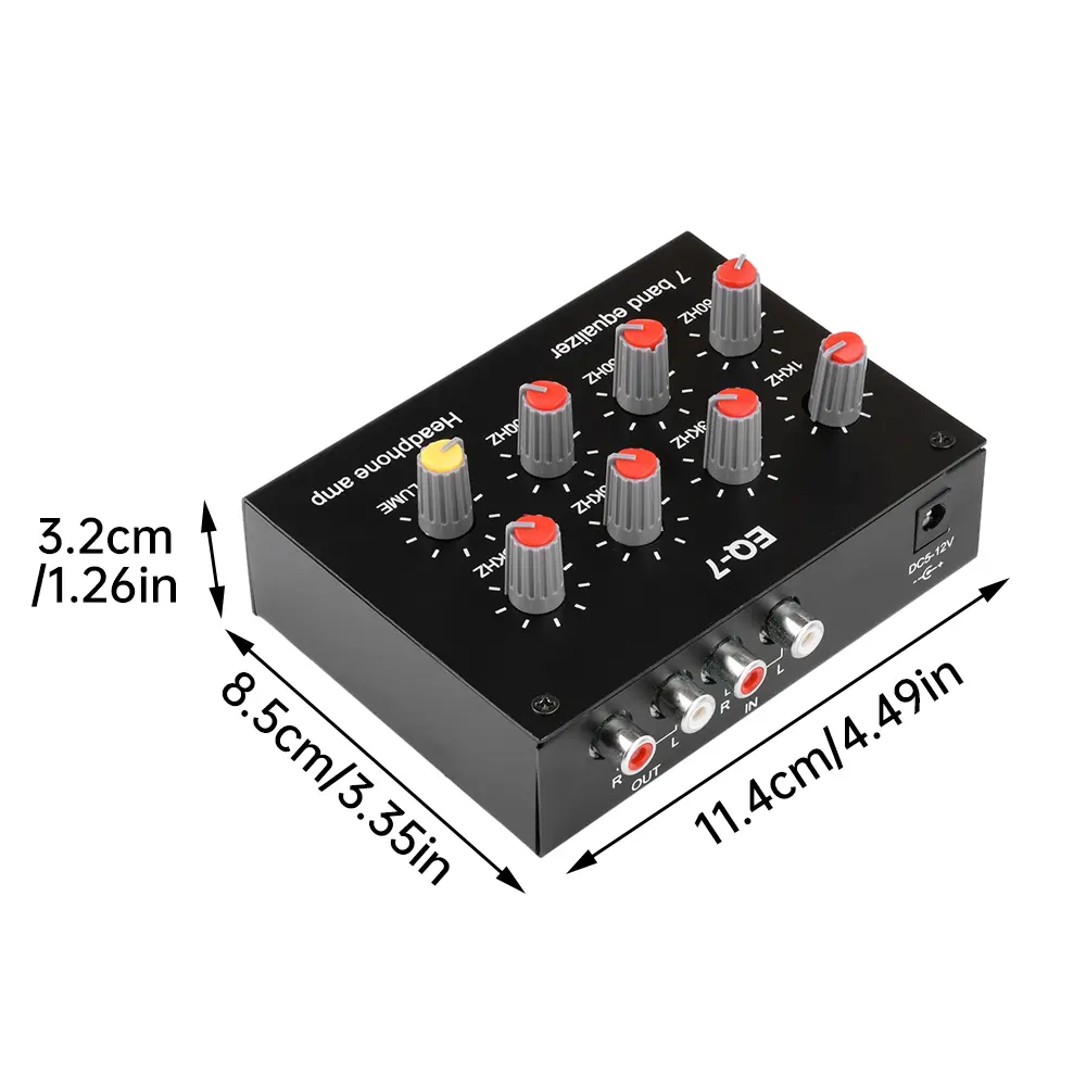 EQ-7 Audio Preamplifier EQ-7 7 Band Equalizer Adjust High School Bass Sound Amplifier Module For Speaker Mobile Phone Computer