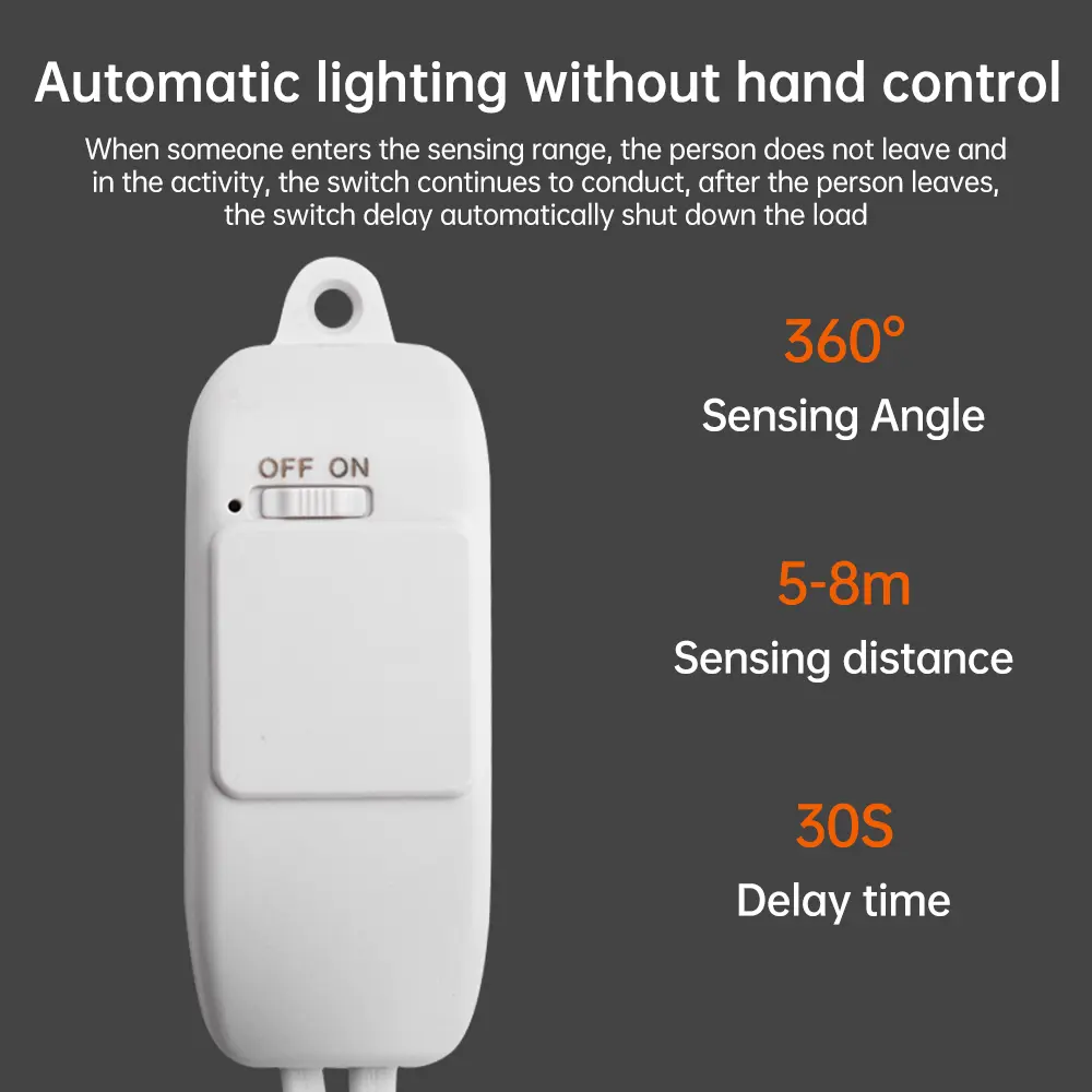 10G Hand Sweep Sensor Switch 5.8G Microwave Radar Switch Human Presence Sensor Body Induction On Off for For LED Strip Light
