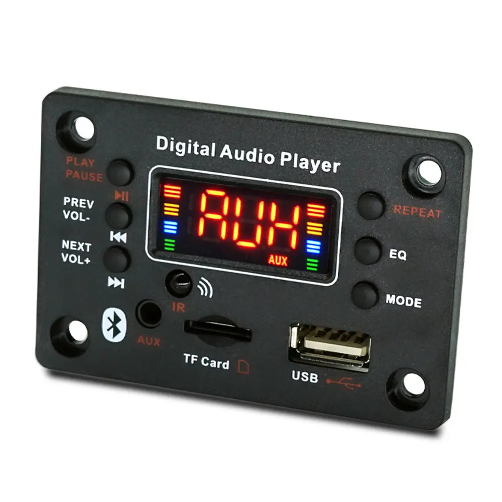 DC7-20V 2*40W Audio Power Amplifier Board Sound Amp Module Bluetooth 5.0 Decoding Board MP3 Decoder Supports FM Radio
