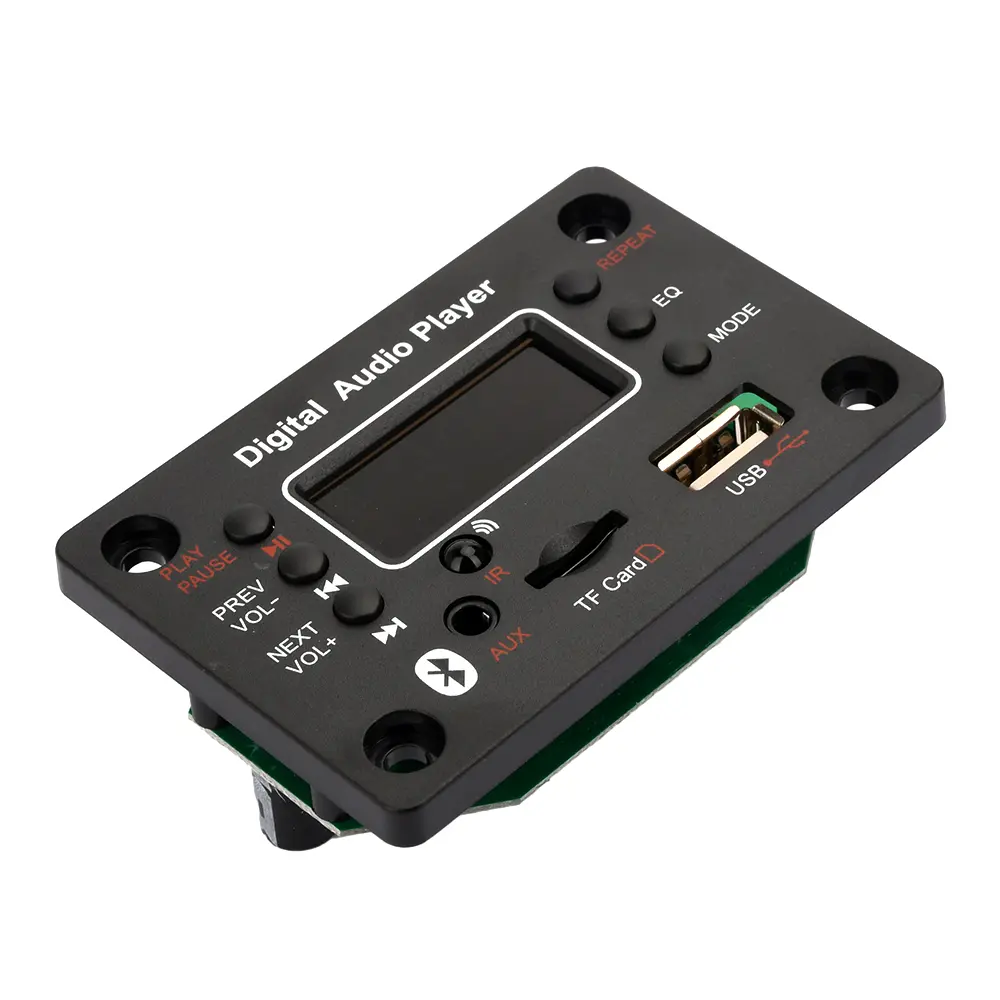 DC7-20V 2*40W Audio Power Amplifier Board Sound Amp Module Bluetooth 5.0 Decoding Board MP3 Decoder Supports FM Radio