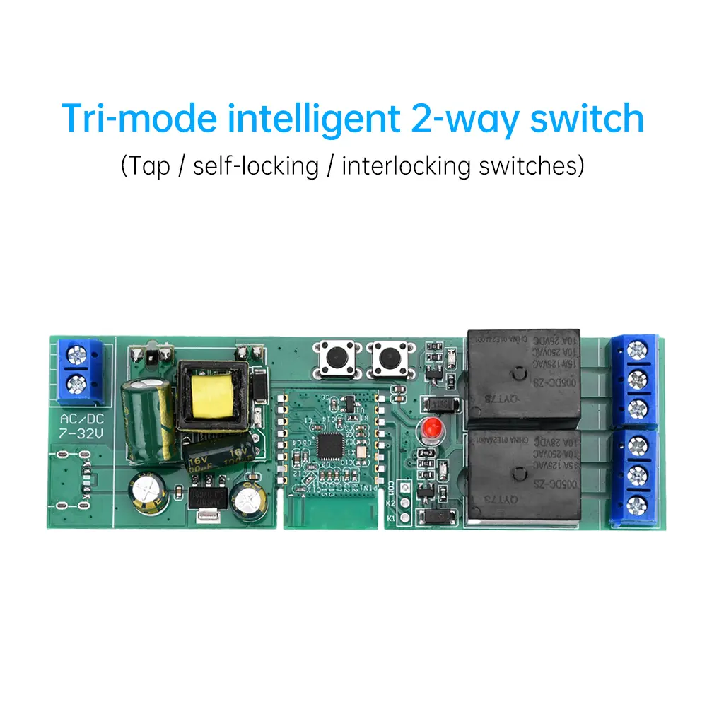 AC 220V 1/2/3 Way Bluetooth WiFi Relay Switch Module for eWeLink App Smart Home On Off Relay Module Gate Garage Door