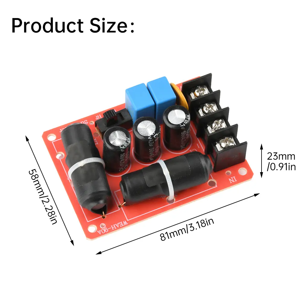 200W High Power Crossover Speaker Frequency Divider DIY Home Theater WEAH-90A Pure Bass Subwoofer Speakers Frequency Crossovers