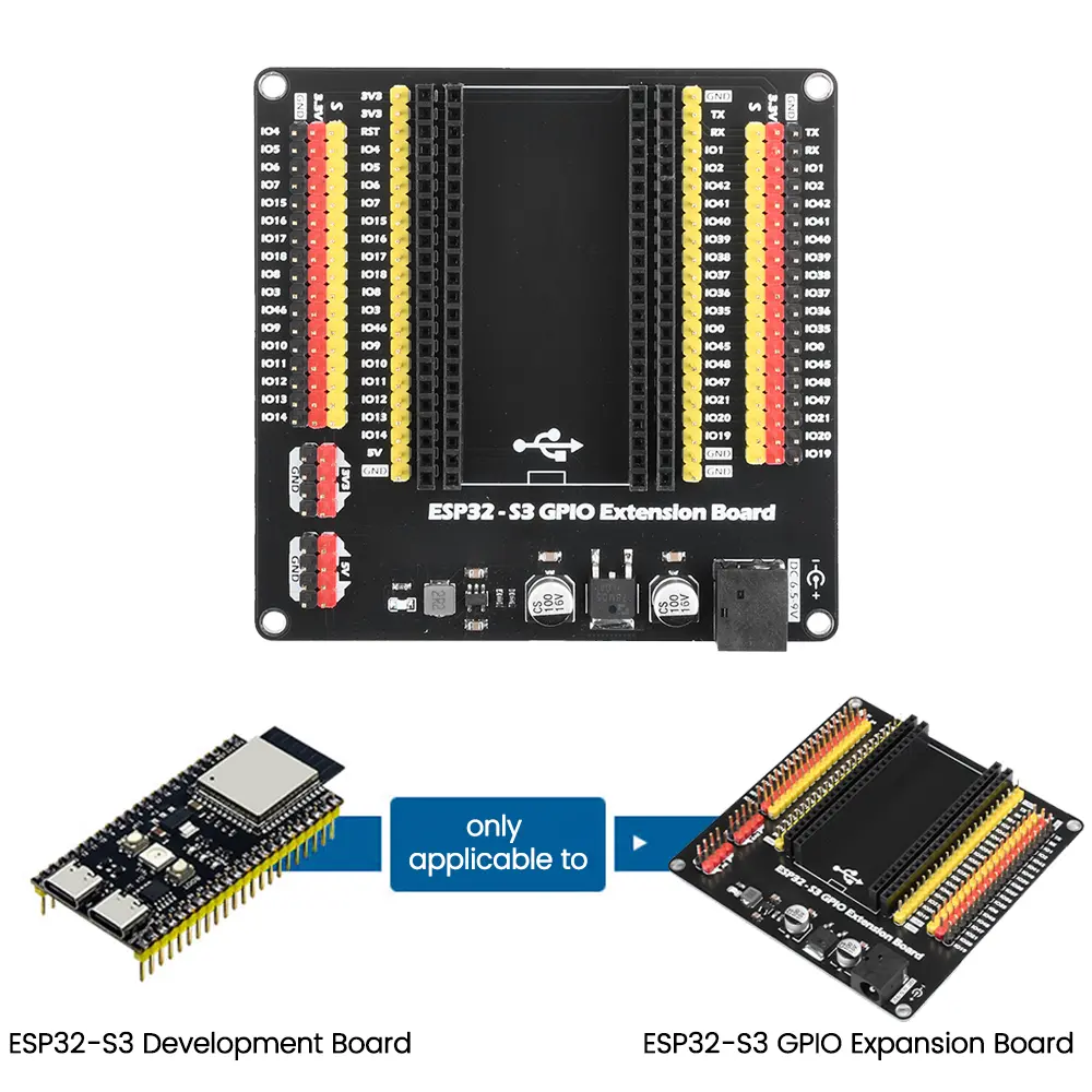 ESP32-S3 GPIO Expansion Board Module For ESP32 Development Board DC5.5*2.1