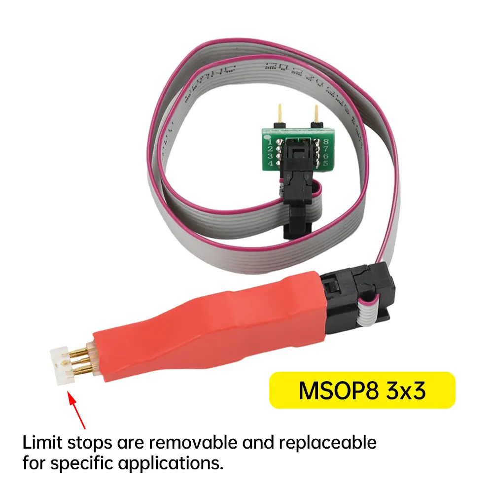 TSSOP8/MSOP8 Chip Download Burn Write Probe Spring Needle Flash Chip Burner Cable Burning Test Fixture Probe Programming