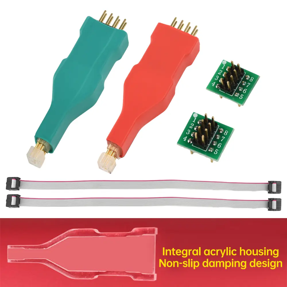 TSSOP8/MSOP8 Chip Download Burn Write Probe Spring Needle Flash Chip Burner Cable Burning Test Fixture Probe Programming