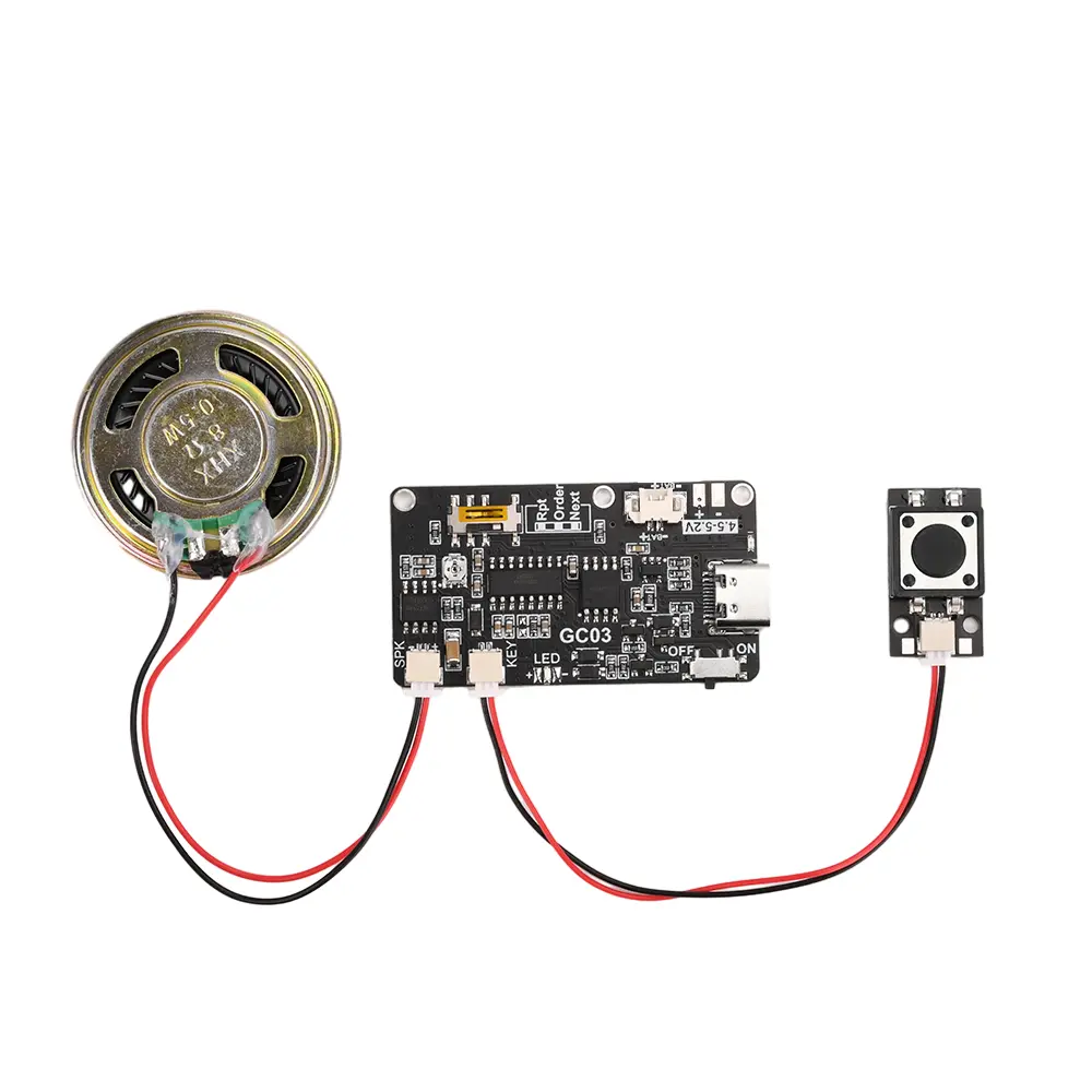 GC03 DIY Card Kit Sound Recorder Module MP3 Download Voice Module Greeting Card for Holiday DIY Music Box