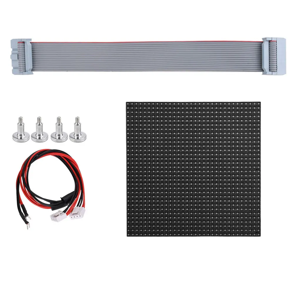 32X32 P4 LED Screen Panel Module HD Indoor Advertising Screen SMD RGB Full-color LED Display Screen 1/16 Scan 128*128MM