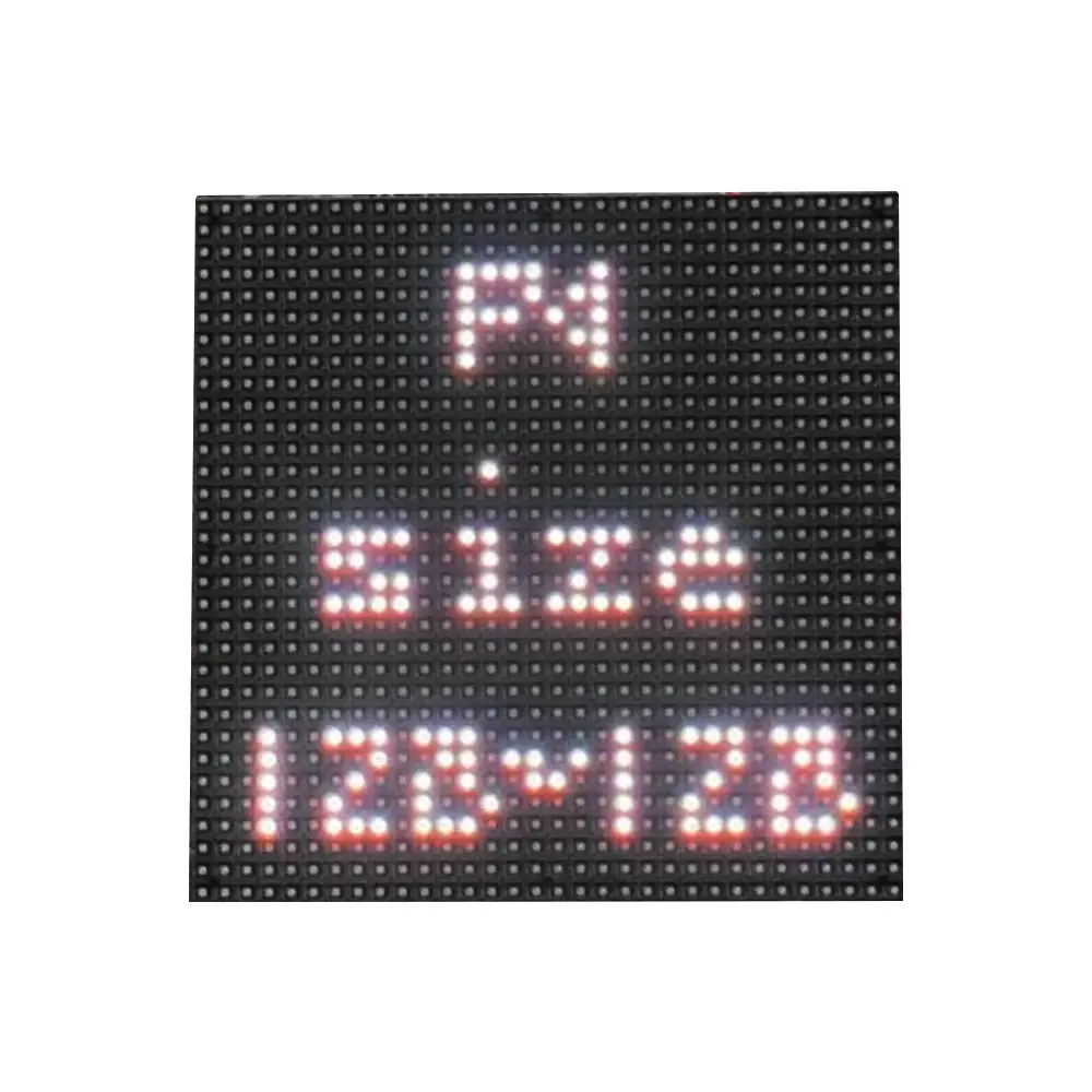 32X32 P4 LED Screen Panel Module HD Indoor Advertising Screen SMD RGB Full-color LED Display Screen 1/16 Scan 128*128MM