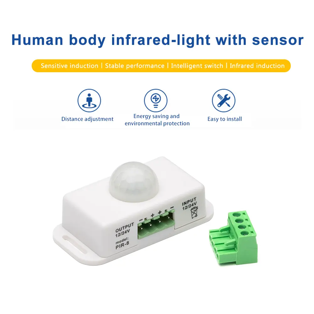 12V 24V PIR Motion Sensor Move Detector Switch Human Presence Detectors IR Infrared Sensing Switch Module for LED Strip Lamp