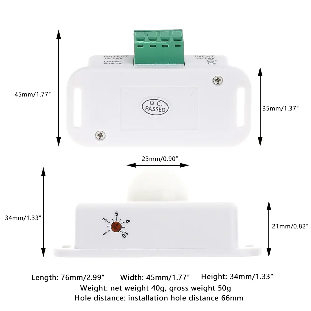 12V 24V PIR Motion Sensor Move Detector Switch Human Presence Detectors IR Infrared Sensing Switch Module for LED Strip Lamp