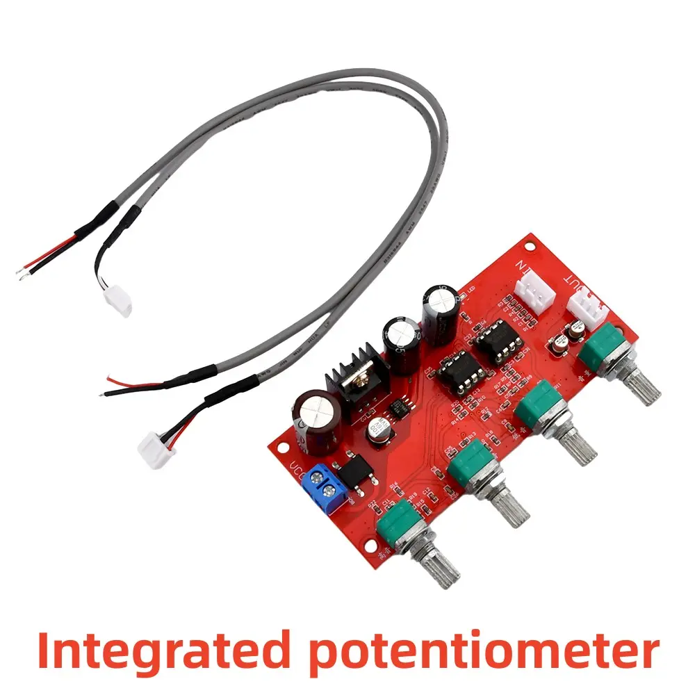 NE5532 Preamp Sound Amplifier Board HIFI Stereo Volume Tone Control Pre-amp Preamplifier Treble Midrange Bass Single Power