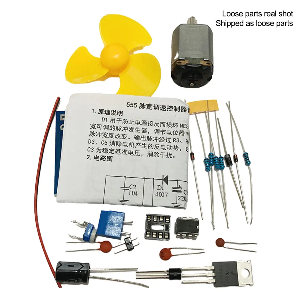 DC4.5V NE555 DC Motor Pulse Width Speed Controller Electronic Production DIY Kit PCB 555 Pulse Width Speed Controller Kits