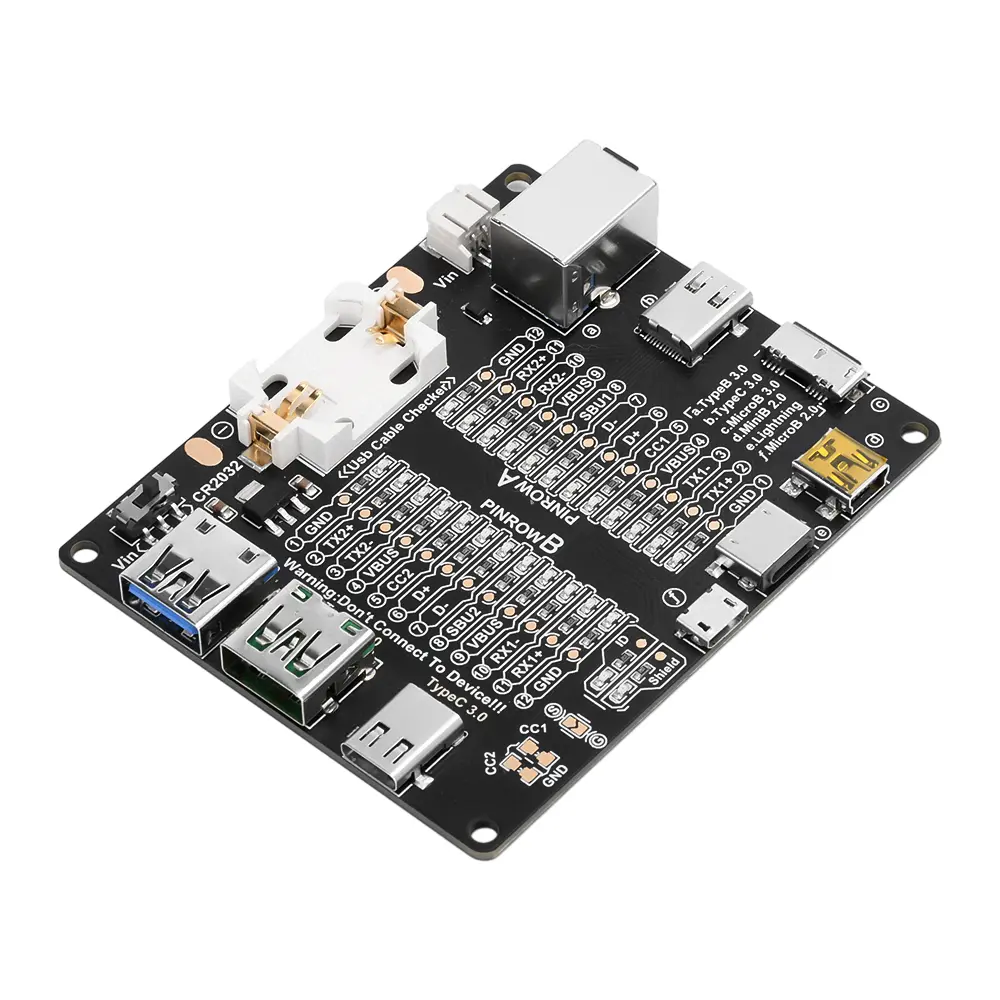 Data Cable Detection Board USB Cable Checker Type-C Micro A Type B Test Board Tool Short Circuit Switching For iOS Android