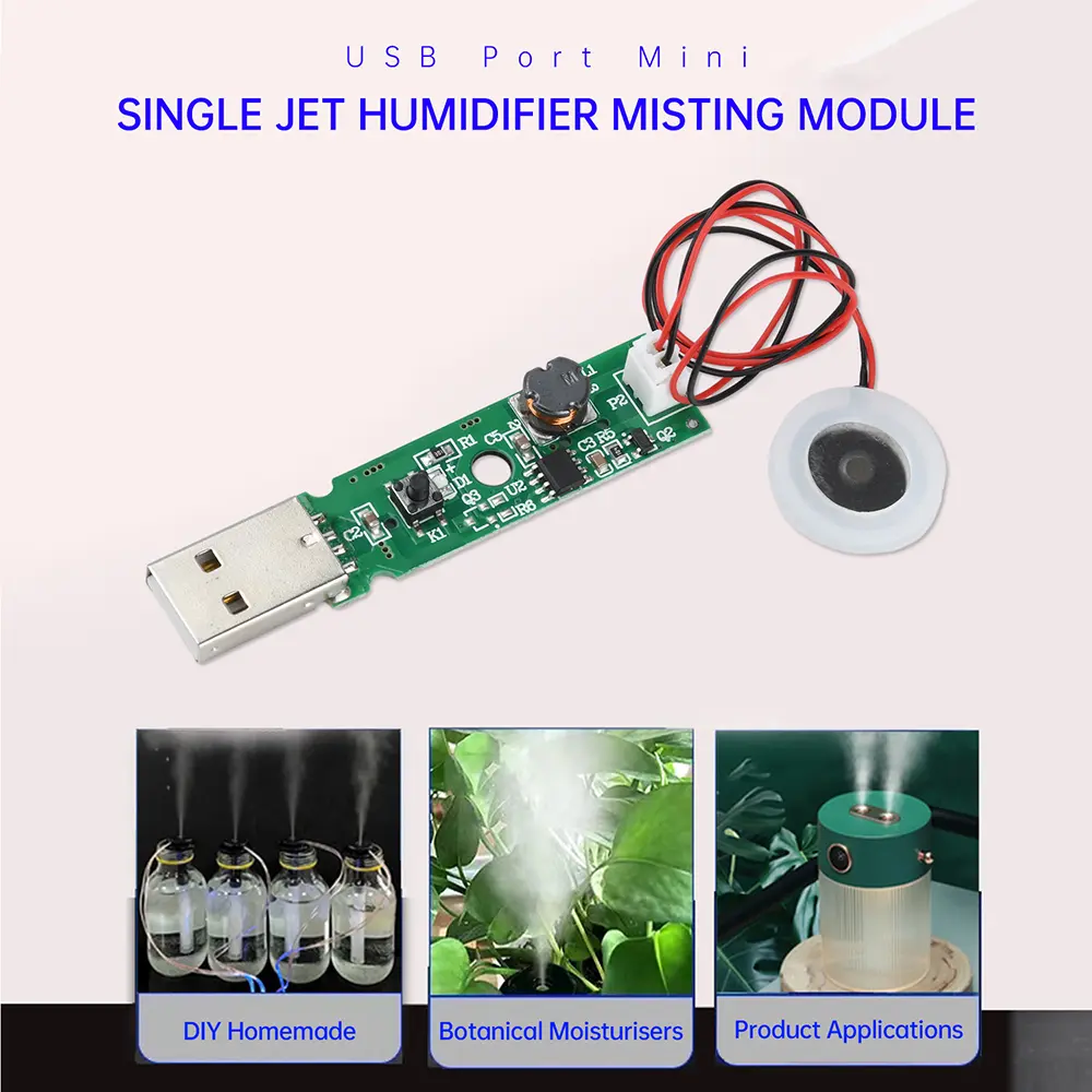 Single Spray Humidifier Module Air Plant Humidifier Atomization Drive Circuit Board USB Mini Mist Atomizer Sheet Oscillating