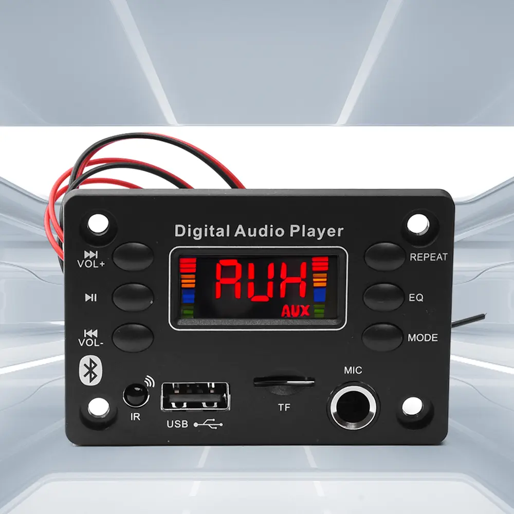 DC 7-16V Bluetooth 5.0 MP3 WMA WAV APE FLAC Decoder Board 2*25W Amplifier Module Car Audio Microphone Music Player Speaker Radio