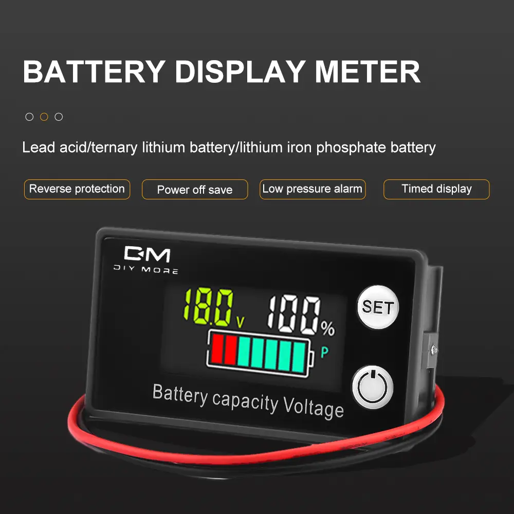 6133A DC 8-100V Digital Battery Capacity Indicator Voltmeter LCD LiFePO4 Monitor lead-acid Lithium Battery Level Tester Meter