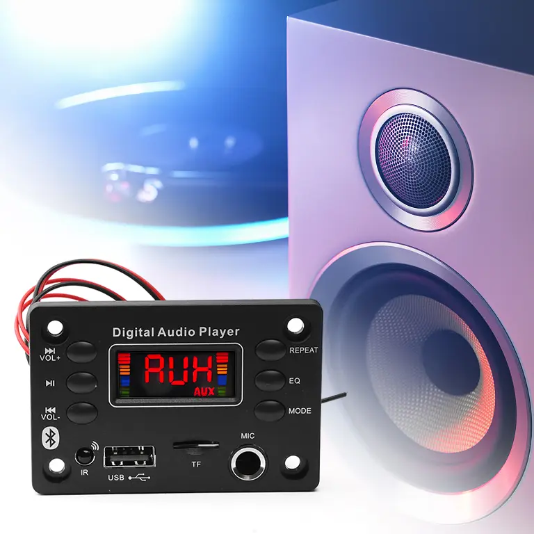 DC 7-16V Bluetooth 5.0 MP3 WMA WAV APE FLAC Decoder Board 2*25W Amplifier Module Car Audio Microphone Music Player Speaker Radio