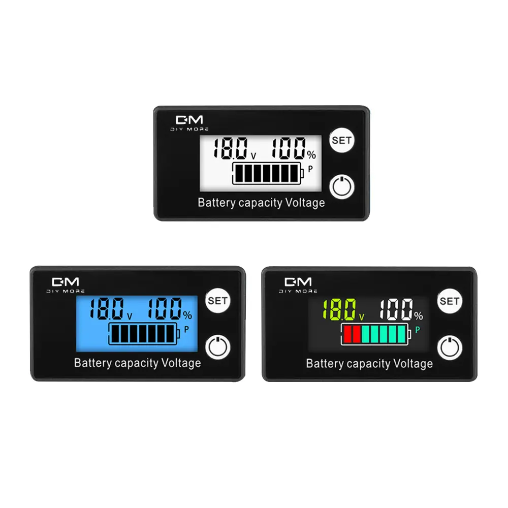 6133A DC 8-100V Digital Battery Capacity Indicator Voltmeter LCD LiFePO4 Monitor lead-acid Lithium Battery Level Tester Meter