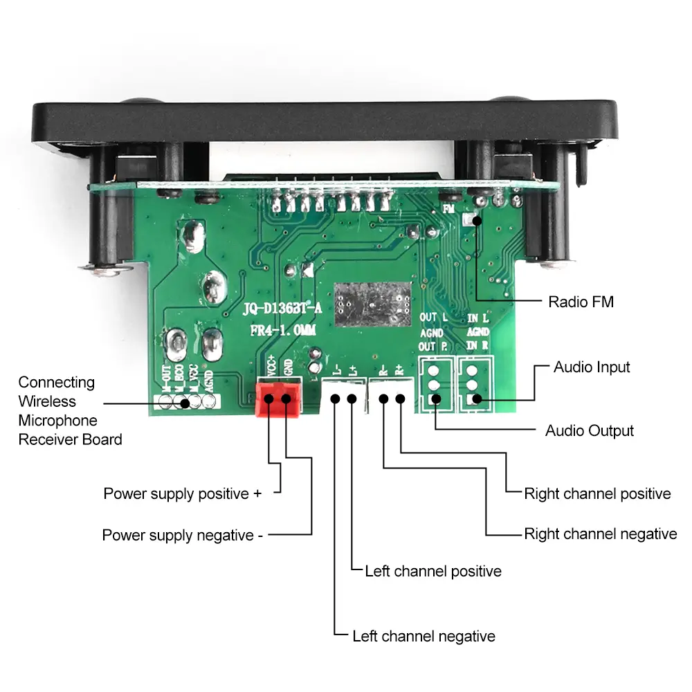 DC 7-16V Bluetooth 5.0 MP3 WMA WAV APE FLAC Decoder Board 2*25W Amplifier Module Car Audio Microphone Music Player Speaker Radio