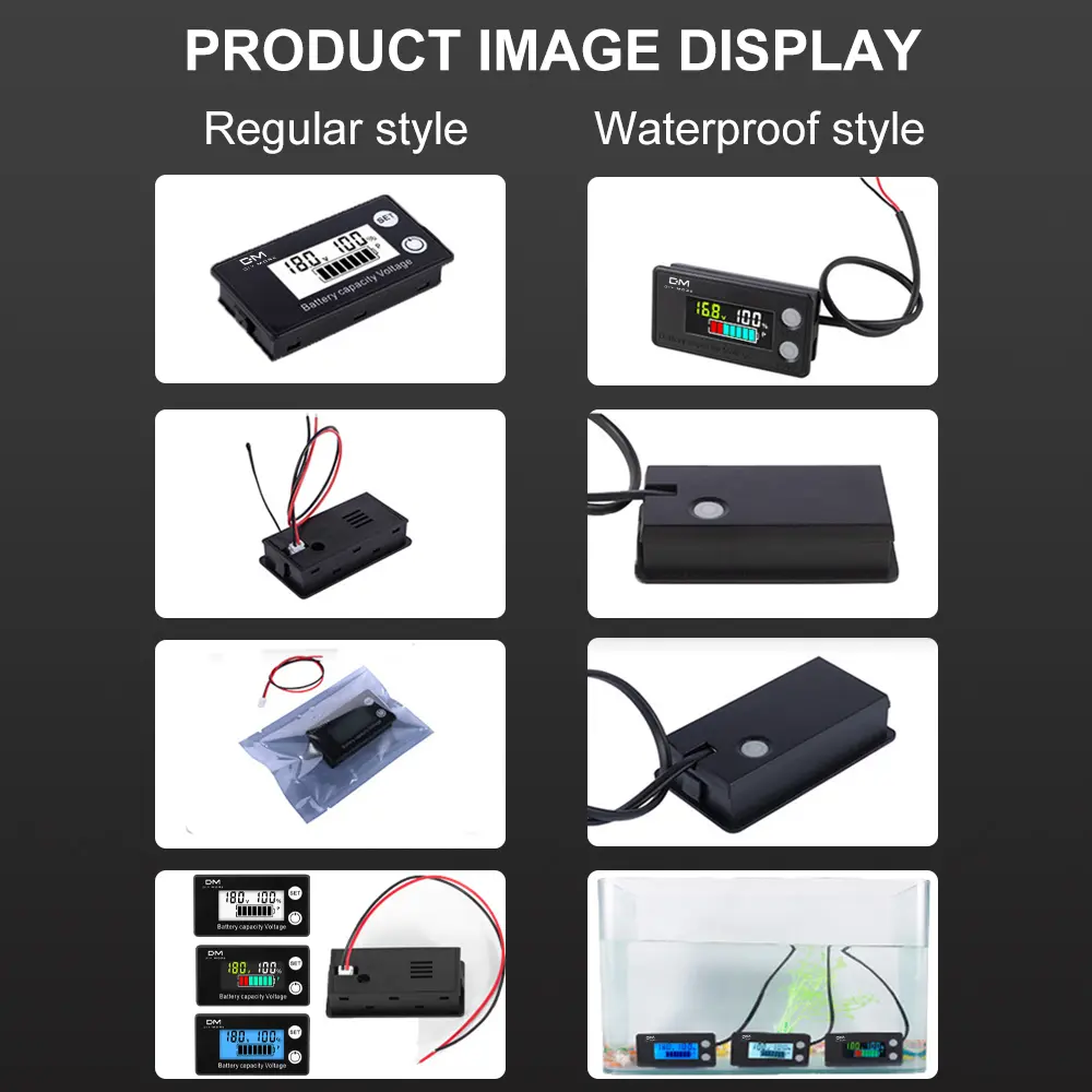 6133A DC 8-100V Digital Battery Capacity Indicator Voltmeter LCD LiFePO4 Monitor lead-acid Lithium Battery Level Tester Meter