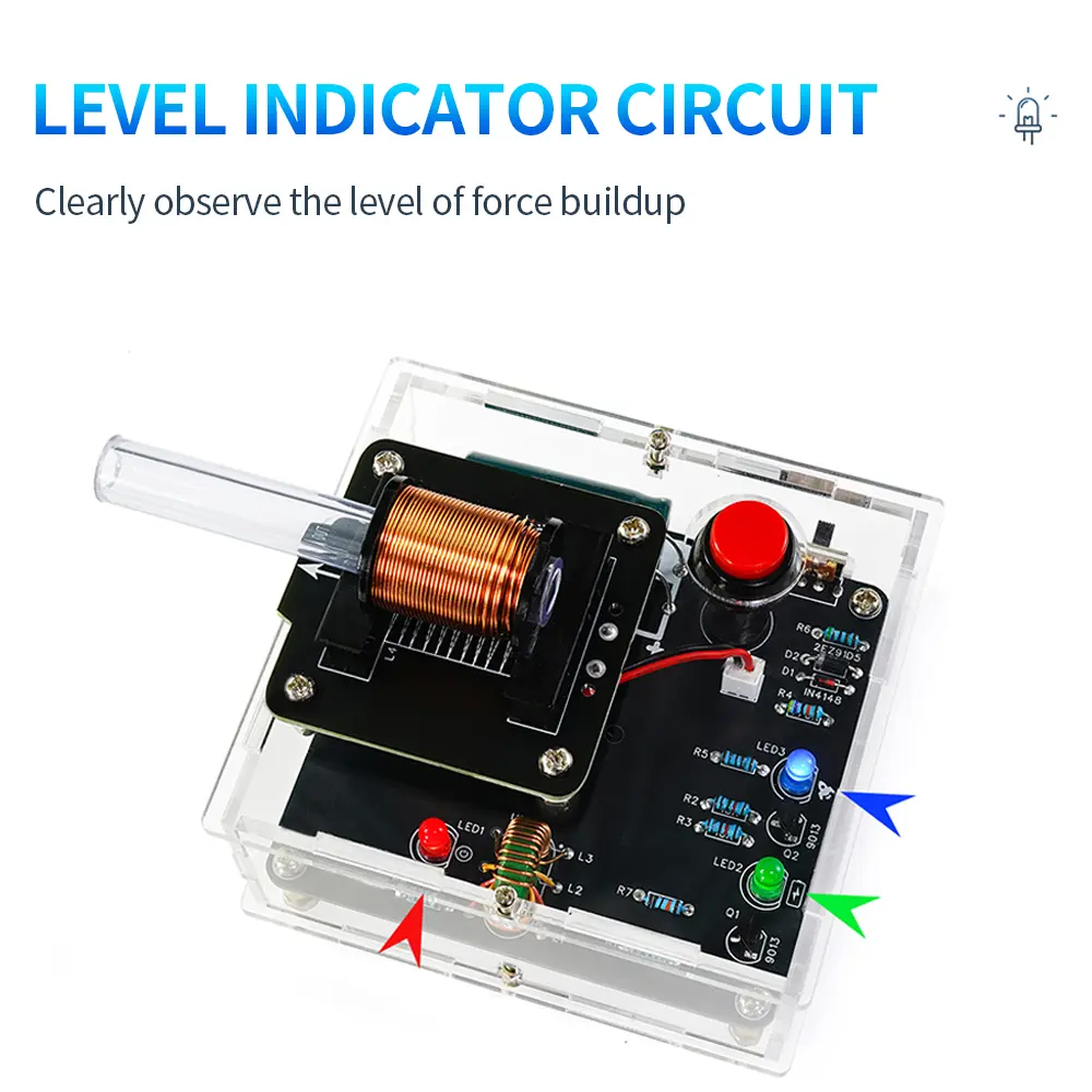 DC 3V High Voltage Electromagnetic Transmitter DIY Electronics Kit Shooting Game Mini Voltage Converter Module For STEM Learn