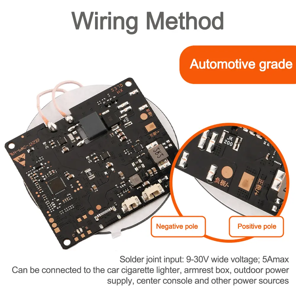 Wireless Charger Module 15W 9-30V Transmitter Module Fast Charging Large Coil Circuit Board DIY Standard Accessories