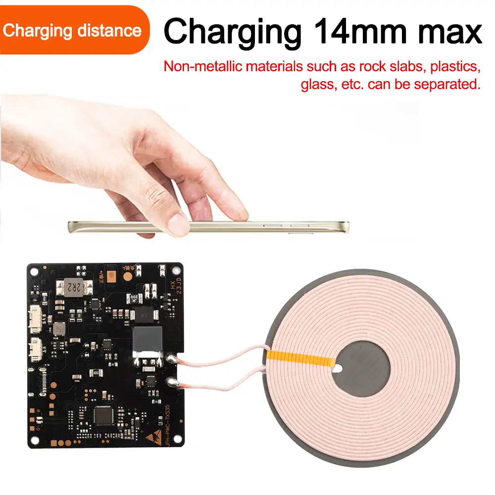 Wireless Charger Module 15W 9-30V Transmitter Module Fast Charging Large Coil Circuit Board DIY Standard Accessories