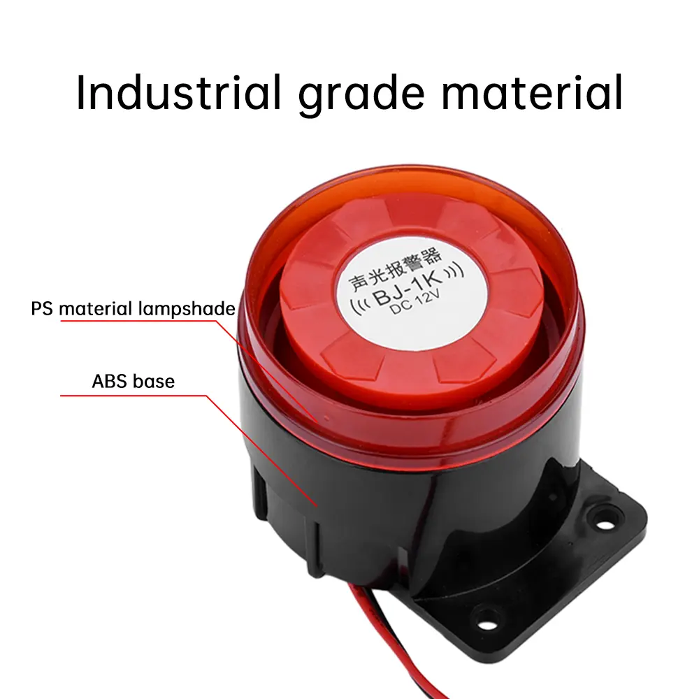 BJ-1K Home Security Alarm 12/24V 220V Sound and Light Alarm Anti-theft Alarm System Security-protection Outdoor Community Buzzer