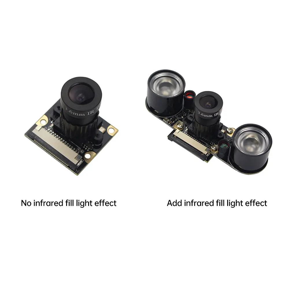 For Raspberry Pi 5 Camera IR CUT Night Vision Adjustable Focus Camera Module 1080P OV5647 60 Degrees for RPI 5 Pi5 Zero