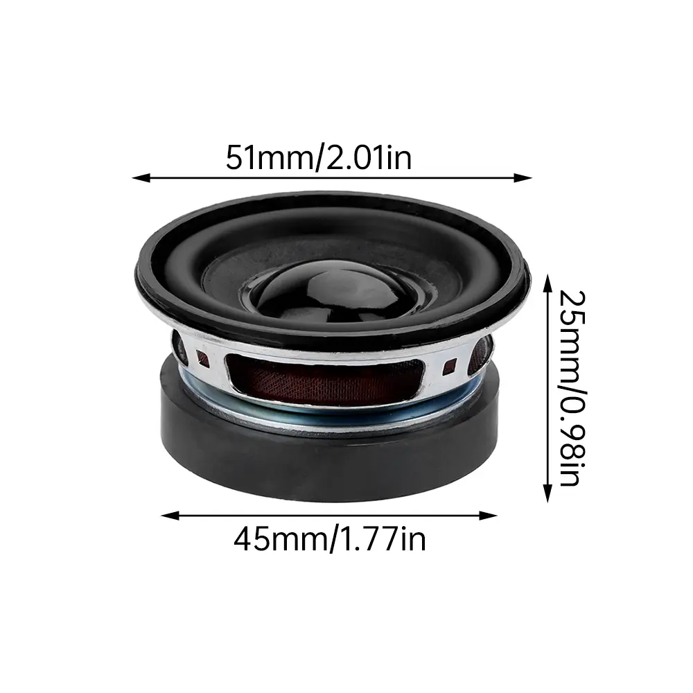 2 Inch 5W 4Ω Full-frequency Speaker 52MM Circular Mini Speaker Sound Amplifier For Digital Electronic Products 0.25-20KHz Horn