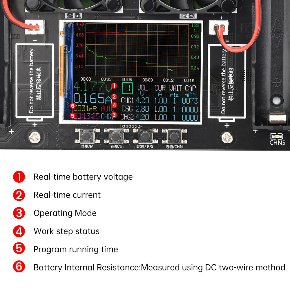 18650 Lithium Battery Capacity Tester Internal Resistance Measuring Module 18650 Battery Tester Digital Battery Power Detector