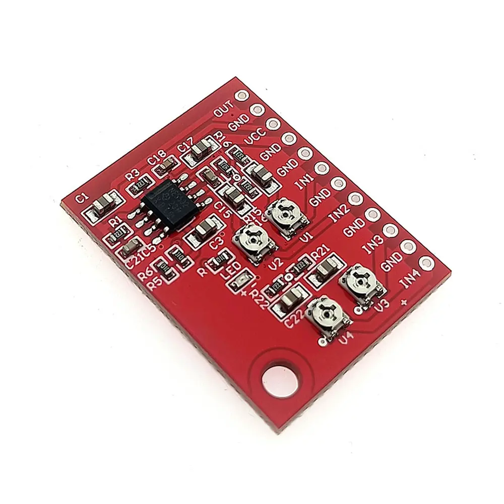 Ne5532 TDA1308 Mono Signal Input Audio Mixing Board 4 Mono Inputs And 1 Mixed Output For Microphone Voice Sound Mixing Module