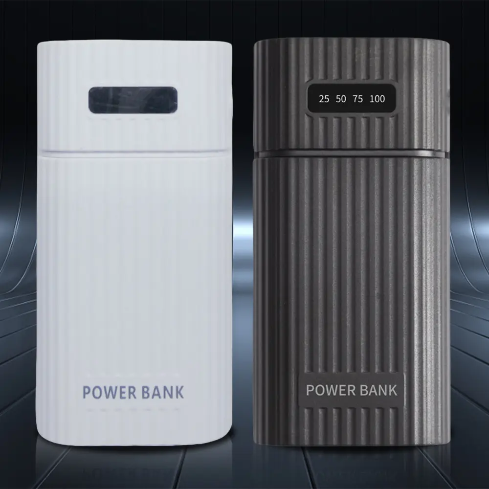 18650/18700/20700/21700 Battery Mobile Power Supply Housing PD QC3.0 Fast Charging Power Bank Case Type-C/Micro/Apple Interface