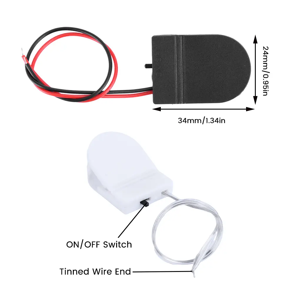 5PCS 1 Slot CR2032 Button Battery Holder Case CR 2032 Battery Storage Boxes With ON-OFF Switch Single Slot Battery Housing 3V