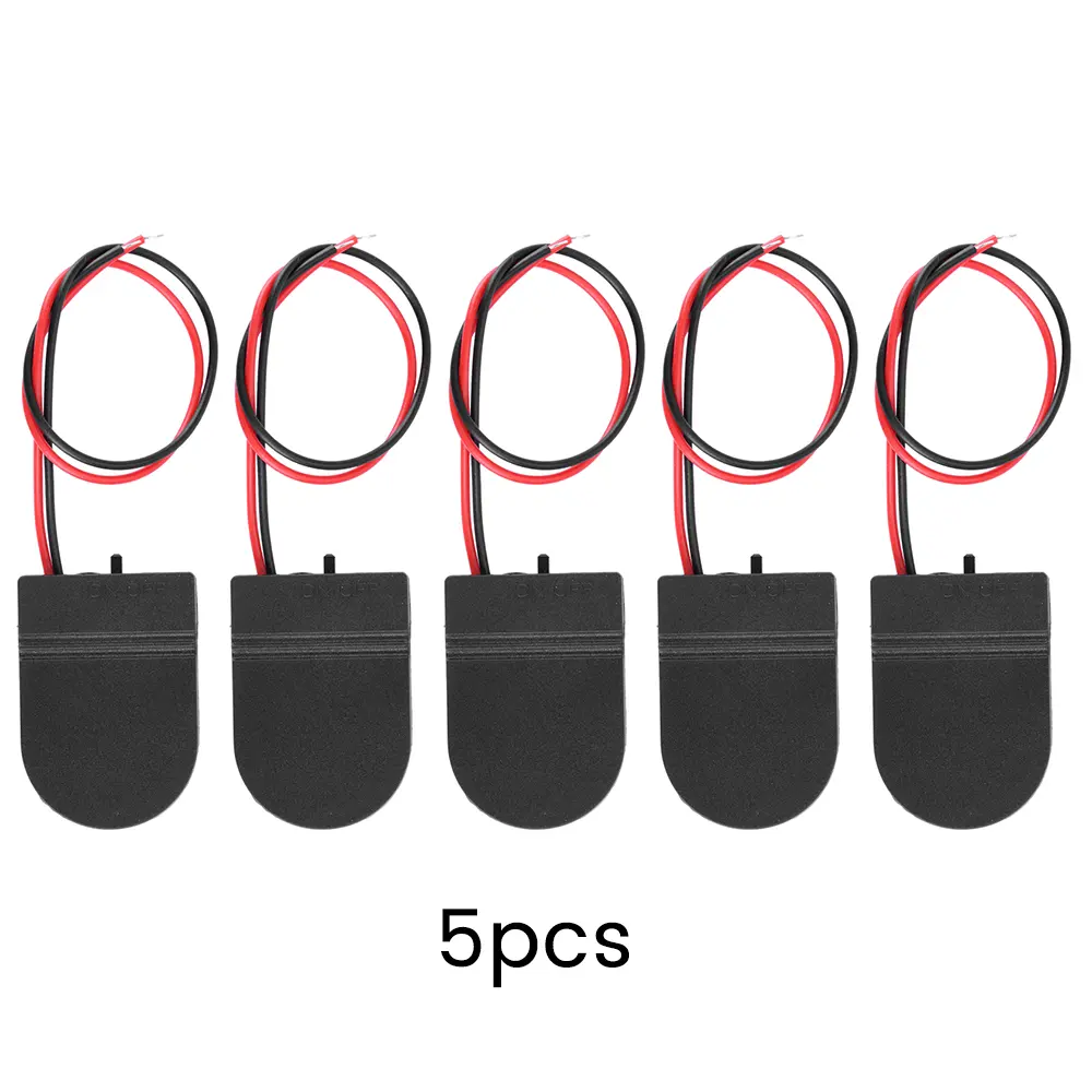 5PCS 1 Slot CR2032 Button Battery Holder Case CR 2032 Battery Storage Boxes With ON-OFF Switch Single Slot Battery Housing 3V