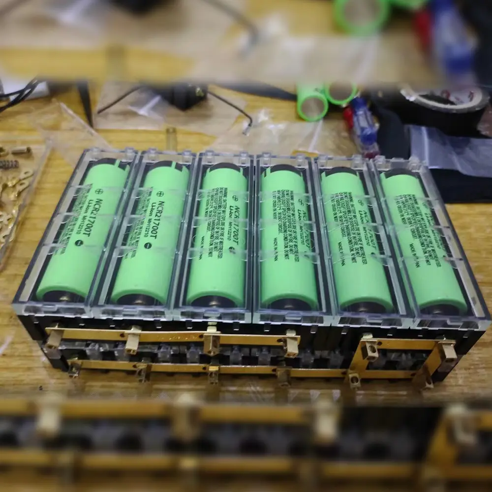 18650 21700 Battery Case Spliceable DIY Battery Box PC ABS Battery Slot 18650/21700 Battery Holder Storage Boxes With Cover