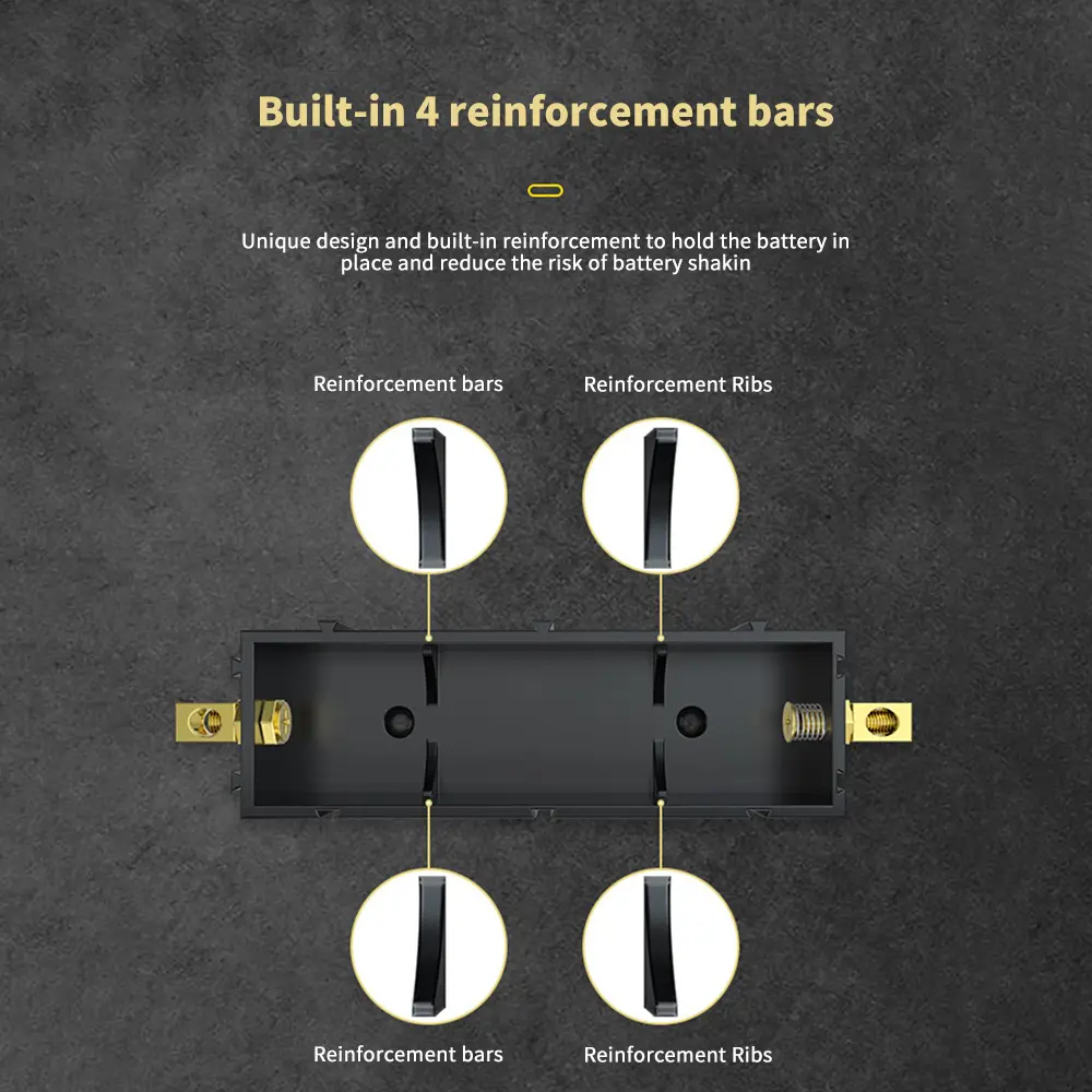 18650 21700 Battery Case Spliceable DIY Battery Box PC ABS Battery Slot 18650/21700 Battery Holder Storage Boxes With Cover