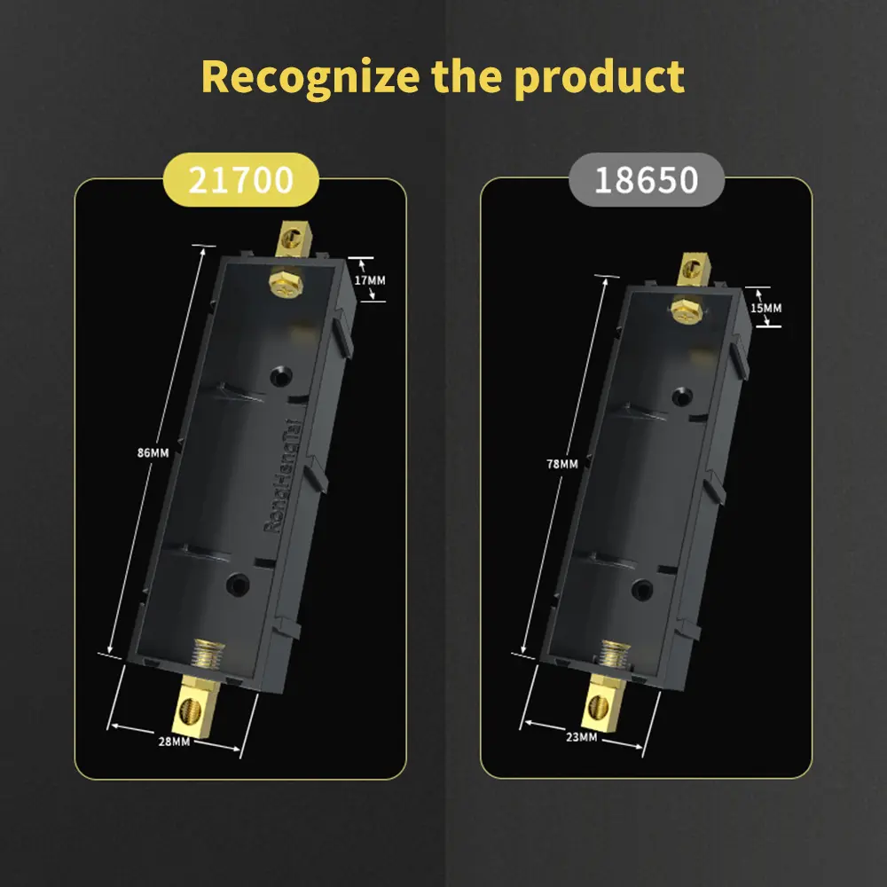 18650 21700 Battery Case Spliceable DIY Battery Box PC ABS Battery Slot 18650/21700 Battery Holder Storage Boxes With Cover