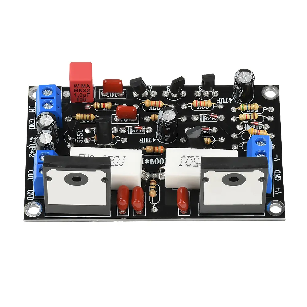 100W Mono Channel HIFI Digital Audio Amplifier Board DC-10V-45V 2SC5200+2SA1943 High Power Sound Amplifiers AMP Module