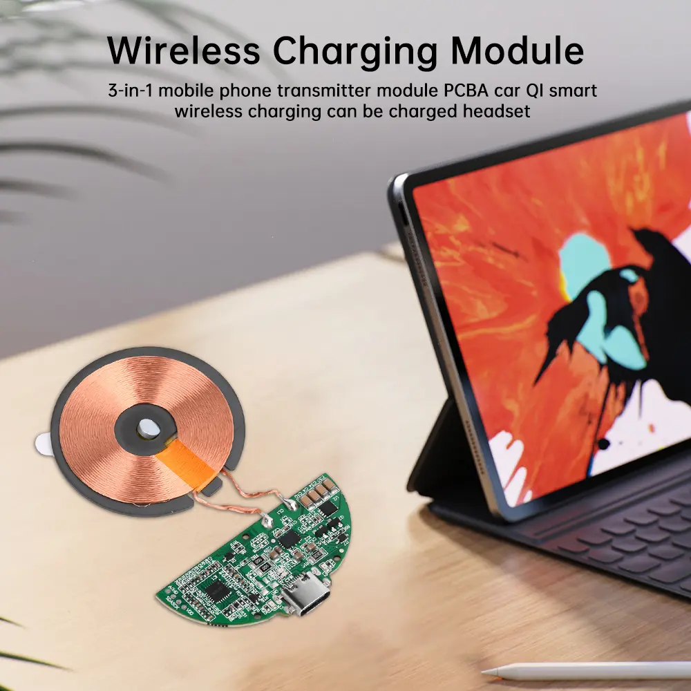 15W Wireless Charger Transmitter Module Coil Circuit Board Wireless Fast Charging Module PCBA For QI DIY Standard Accessories