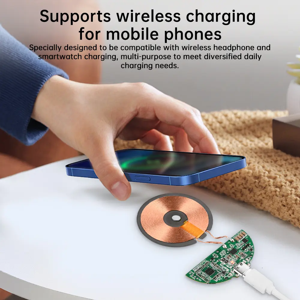 15W Wireless Charger Transmitter Module Coil Circuit Board Wireless Fast Charging Module PCBA For QI DIY Standard Accessories