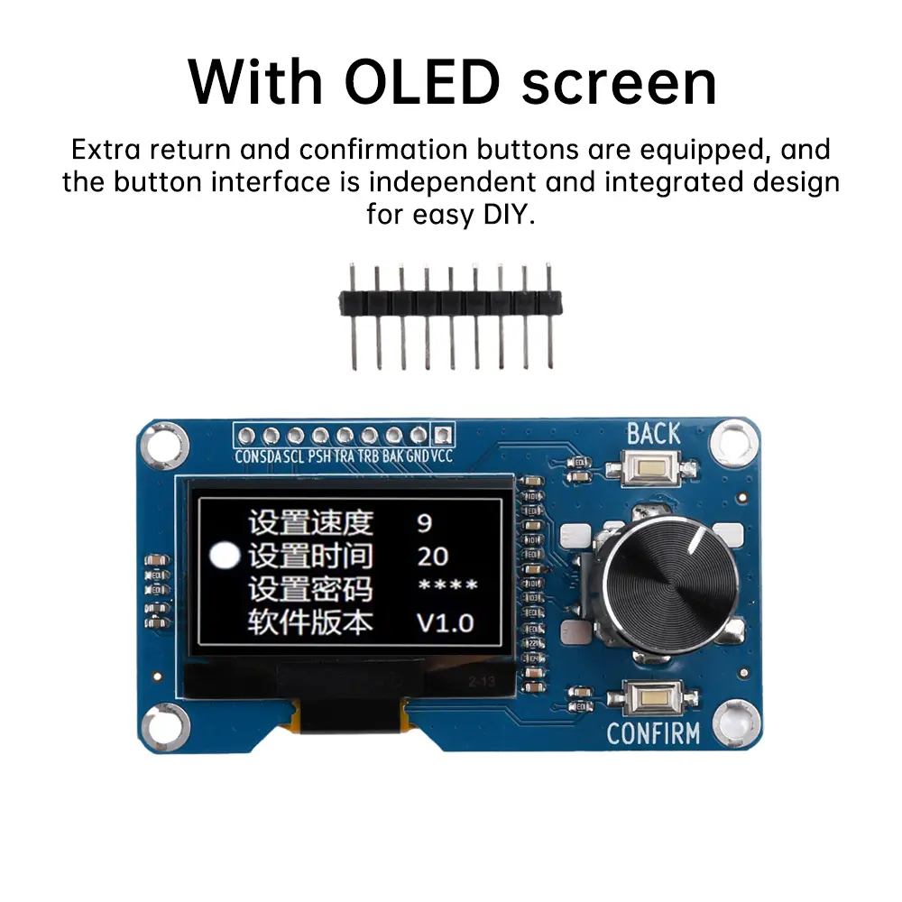 0.96/1.3 Inch OLED Display Screen Combined With EC11 Rotary Encoder Module IIC Interface For Arduino SH1106 SSD1306
