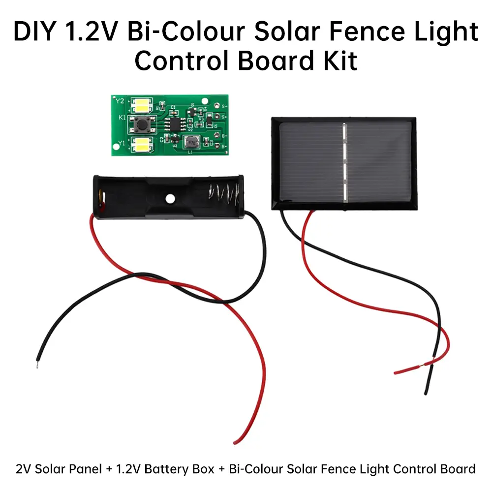 Solar Lamp Circuit Control Board Solar Controller Charging Street Light Switch Circuit Board 8 Lighting Modes for Outdoor Garden