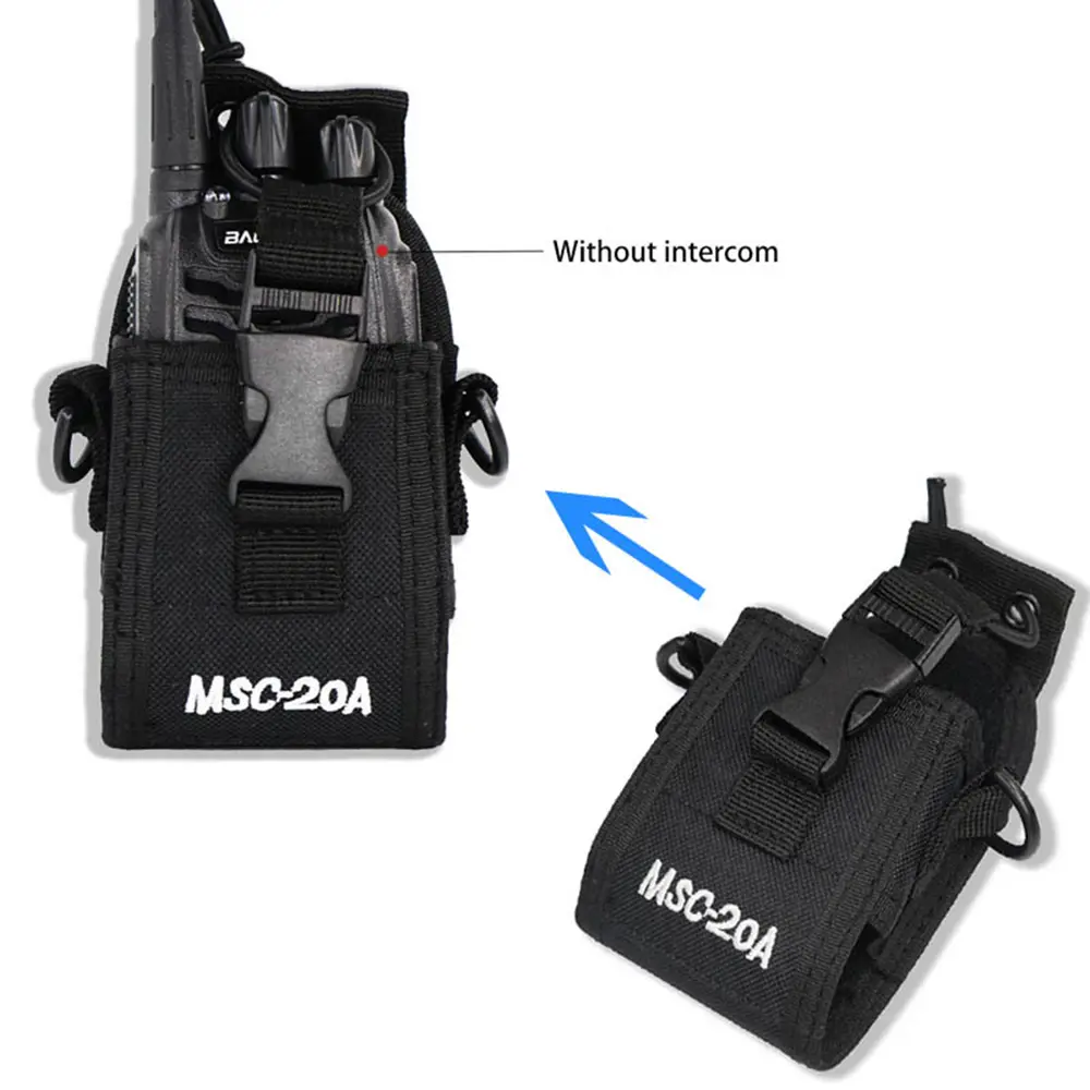 MSC-20A Walkie Talkie Bag Nylon Holster Universal Adjustable Walkie-talkie Protective Cover Interphone Accessories