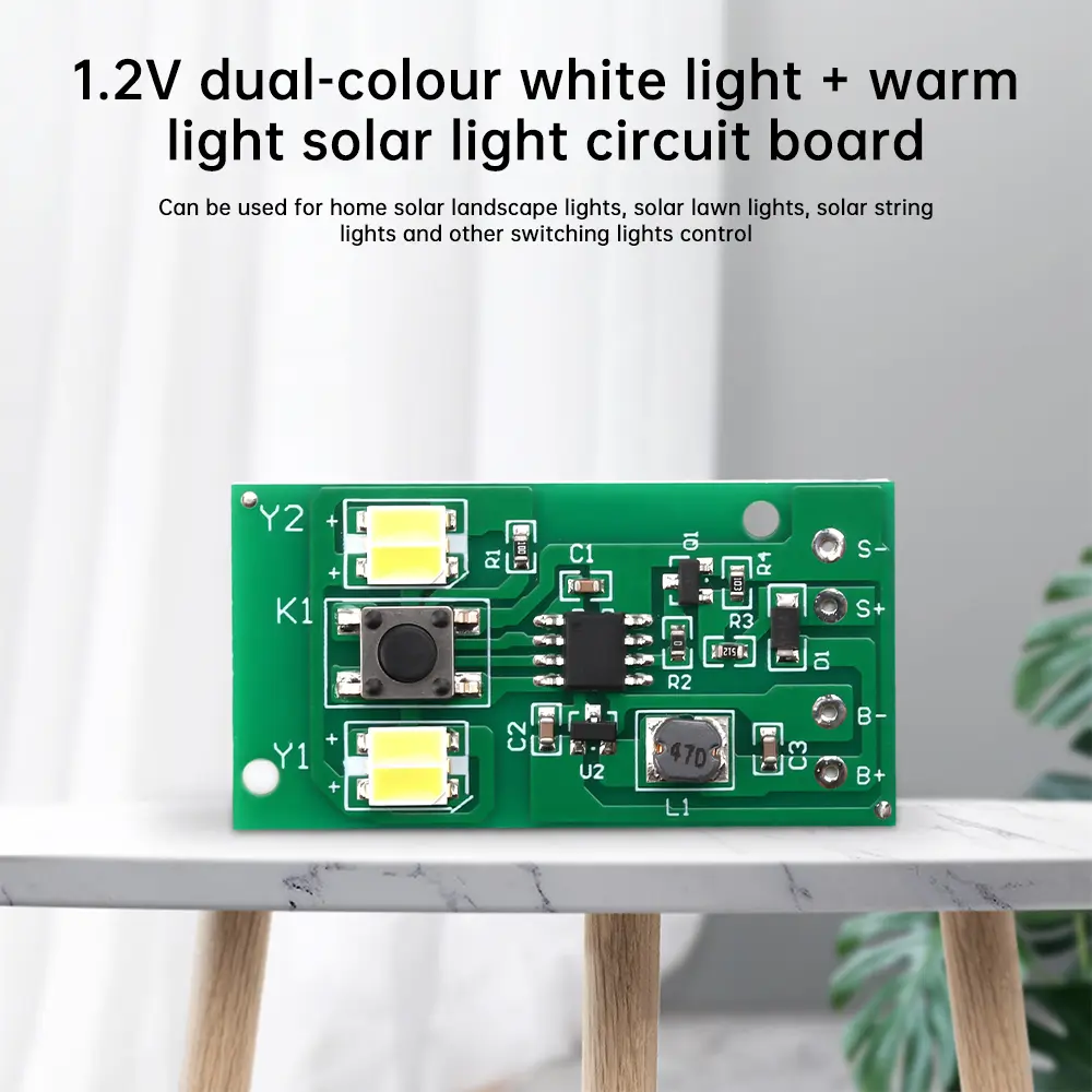 Solar Lamp Circuit Control Board Solar Controller Charging Street Light Switch Circuit Board 8 Lighting Modes for Outdoor Garden